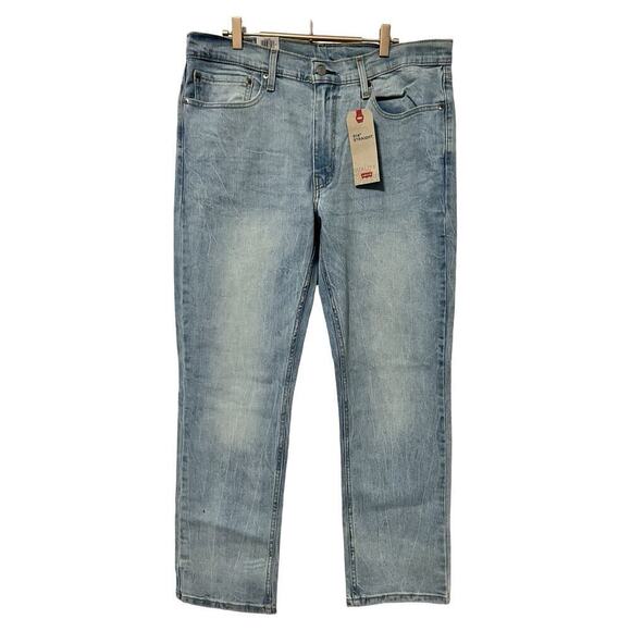 Levis 514 Straight Leg Men's Jeans 36x30 Blue Zip Fly Light Wash NEW - Picture 1 of 8